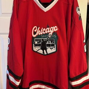 Chicago Shitters Eddie Christmas Style Hockey Jersey.
